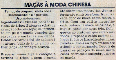 RECEITA DE MAÇÃ À MODA CHINESA EMPANADAS