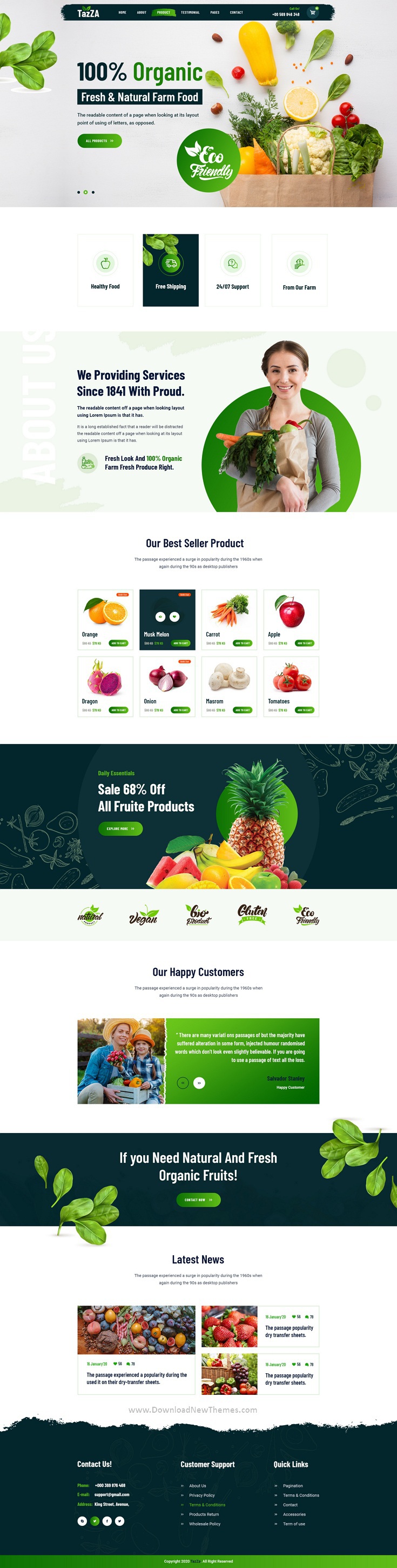 Organic Food Figma Template