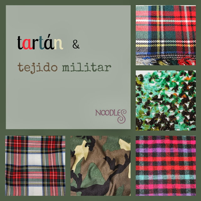 tejido tartan y militar prendas