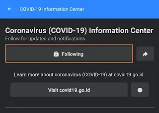 Pusat Informasi COVID-19 Facebook 