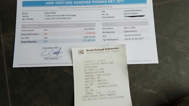 Kerjasama JV AdSense Terpercaya Bersama Riswan.net