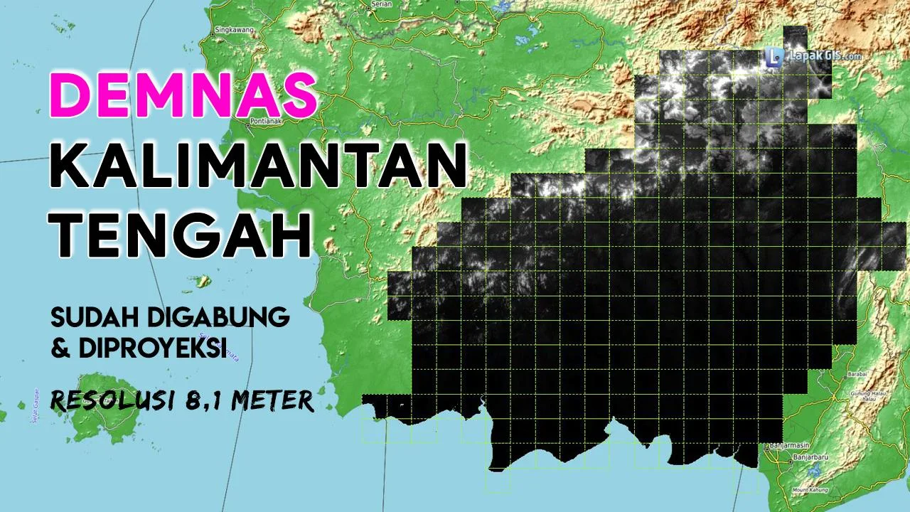 DEM Nasional (DEMNAS) Provinsi Kalimantan Tengah Terbaru