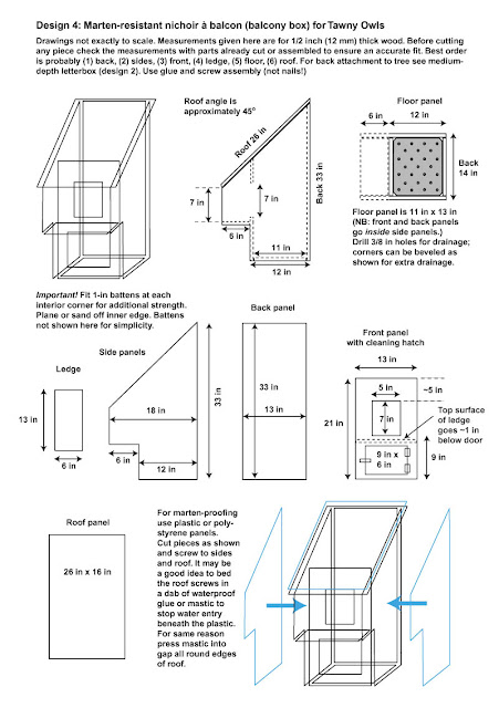 Bird Nesting Box Plans