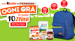 Logo Con Kinder e Ferrero puoi vincere 10 zaini Seven ogni giorno