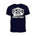 Chrysolite Designs God Over Everything Print T-Shirt - Navy Blue
