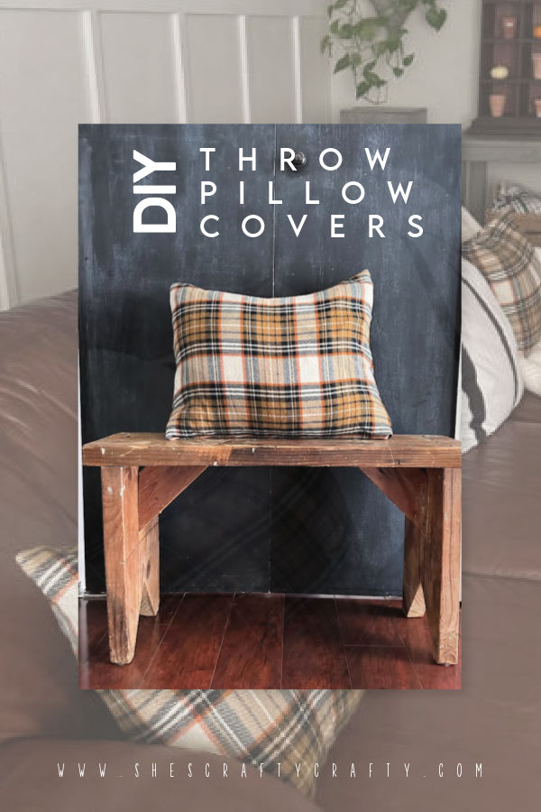 How to Make Throw Pillow Covers pinterest pin.