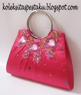 Tas Pesta Mewah Pink Fanta Handmade Bisa Pesan Warna Unik