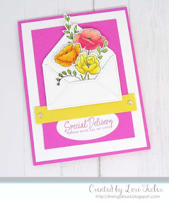 Special Delivery card-designed by Lori Tecler/Inking Aloud-stamps and dies from Mama Elephant