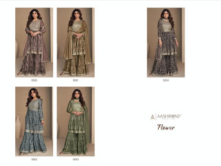 AASHIRWAD FLOWER SHAMITA SHETTY  Gharara Suits catalog