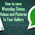 How to save WhatsApp Statuses