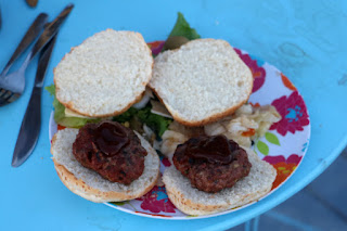 Homemade burgers with awesome BBQ sauce