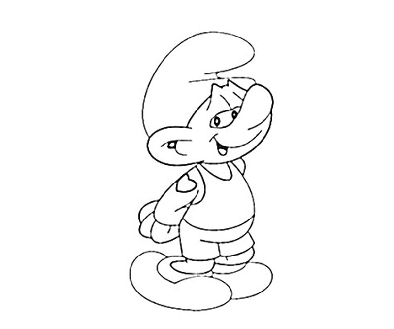 #2 Hefty Smurf Coloring Page