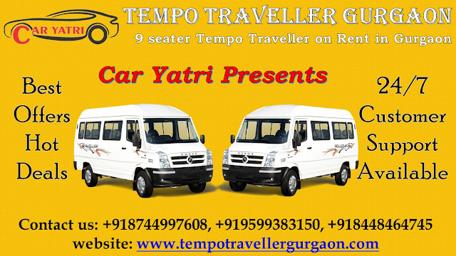 9 seater and 12 seater Tempo Traveller on Rent in Gurgaon