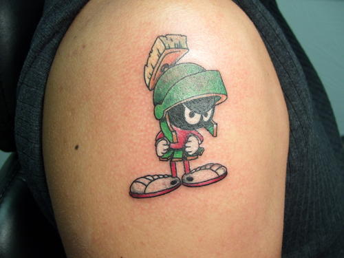 Taz cartoon tattoo.