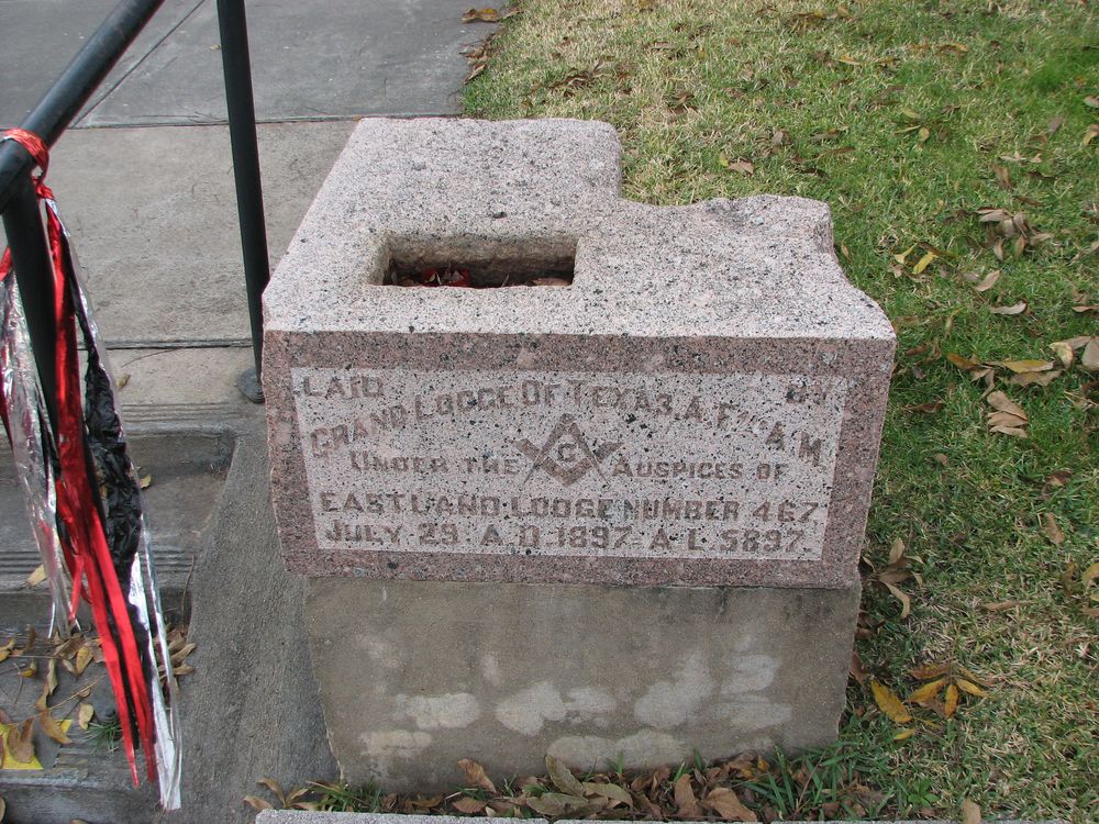 The cornerstone where Old Rip was entombed