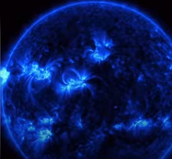 Dimmed Sun, Sun with blue flame