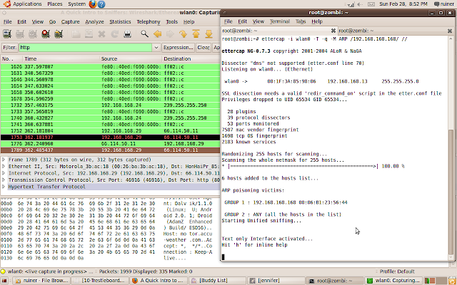 As you can see, by firing up wireshark and telling it to filter for 'http' 