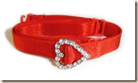 red bra strap with crystal heart 