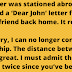 A soldier was stationed abroad and received a ‘Dear John’ letter from his girlfriend