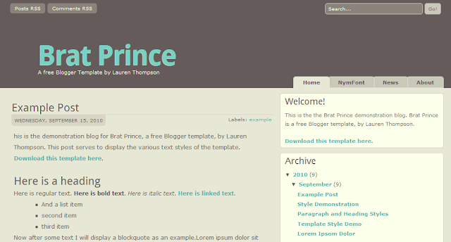 Simple Blogger Template