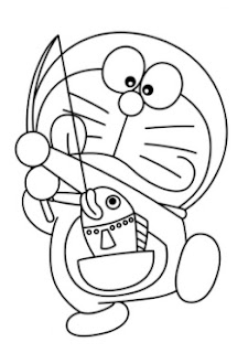 Gambar Doraemon Hitam Putih 4