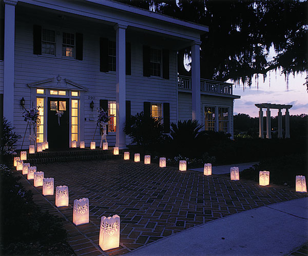 Romantically light the way for wedding guests at the ceremony or reception 