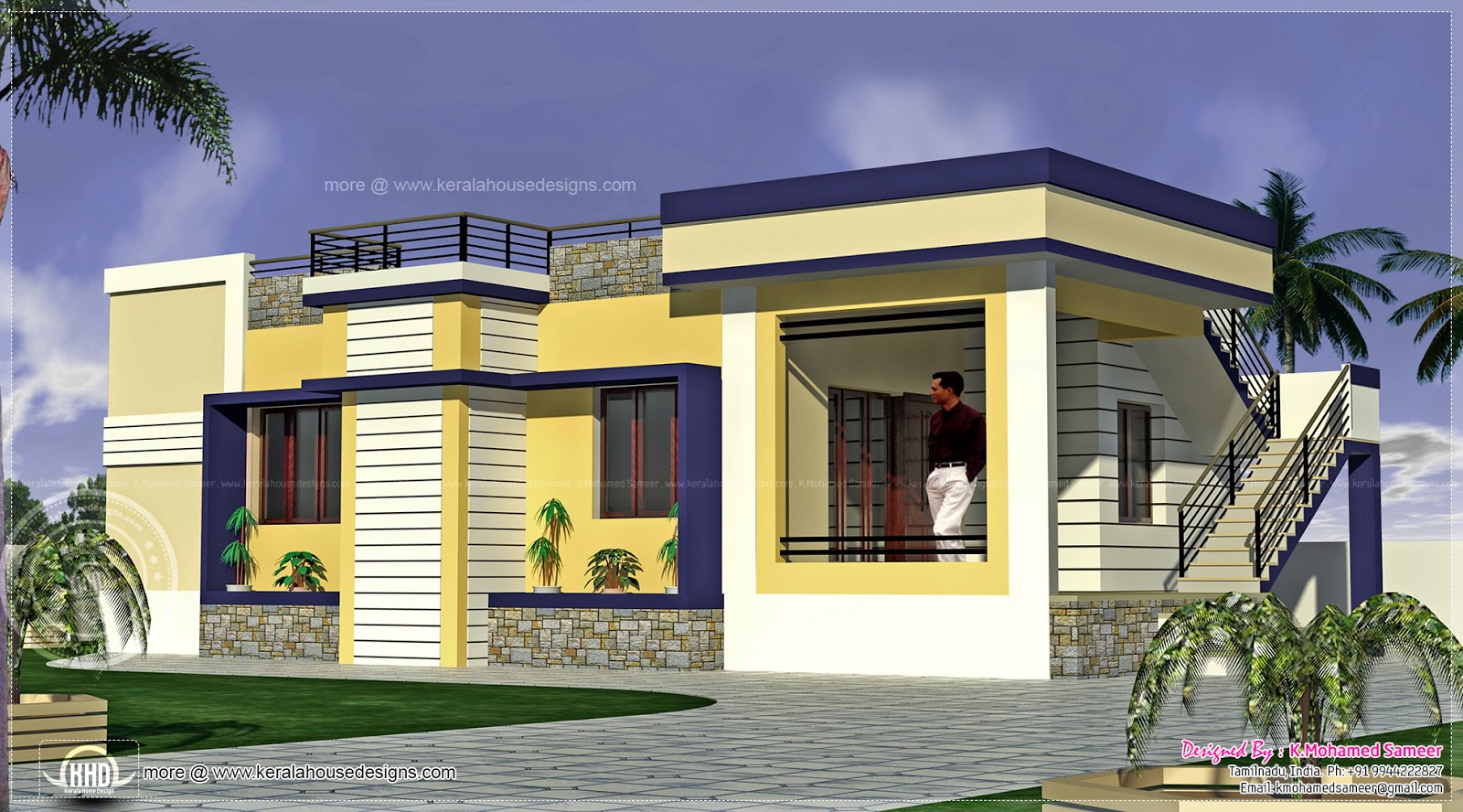 1000 square feet Tamilnadu  style home  House  Design Plans 