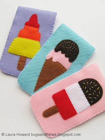 felt ice cream phone cases