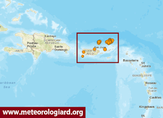GRAN CANTIDAD DE TEMBLORES DE BAJA INTENSIDAD PRÓXIMO A PUERTO RICO
