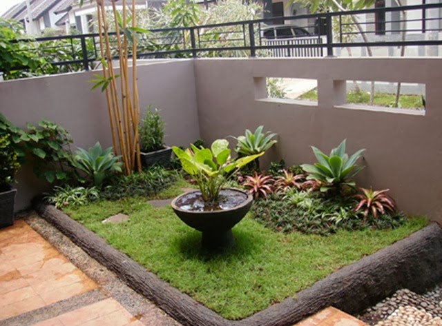 taman minimalis depan rumah tipe 36