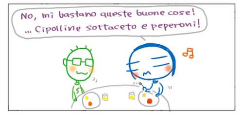 No, mi bastano queste buone cose!… Cipolline sottaceto e peperoni!