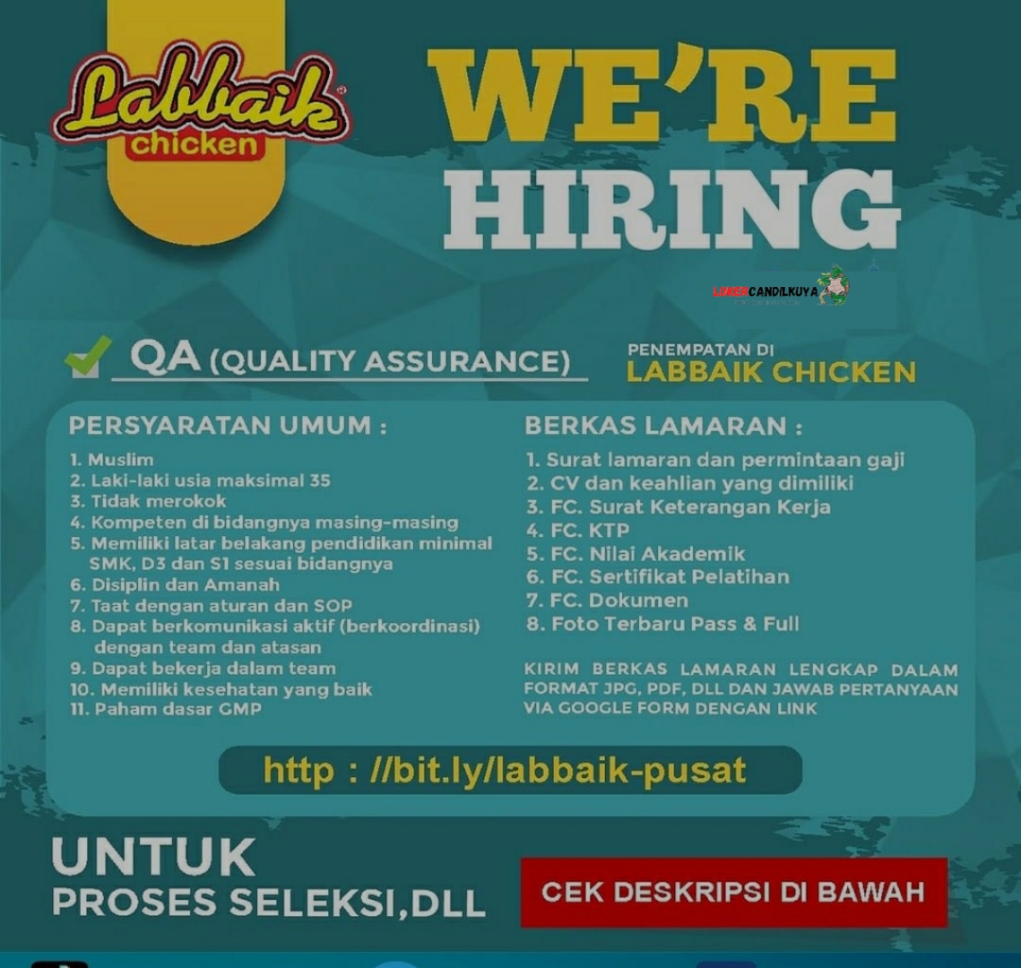 Lowongan Kerja Labbaik Chicken