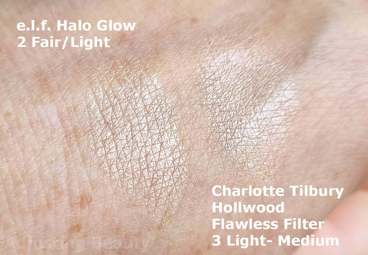 Elf Halo Glow Liquid Filter - Brown Skin - NC40 - 4 Medium Vs loreal lumi  glotion - medium 