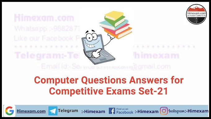 Computer Questions  Answers for Competitive Exams Set-21