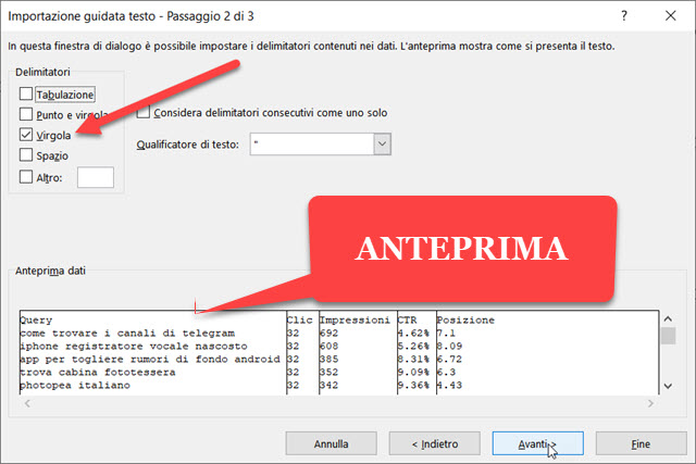 selezione-carattere-delimitazione