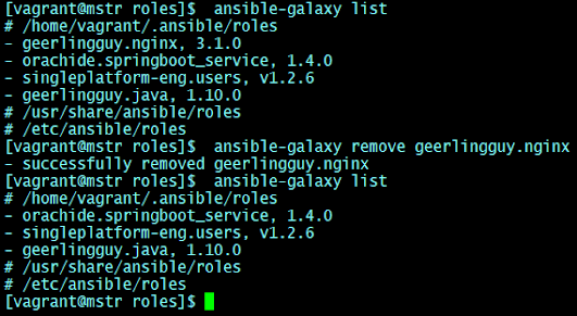 Removal of Ansible role