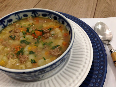 Sopa de Legumes, Carne e Macarrão