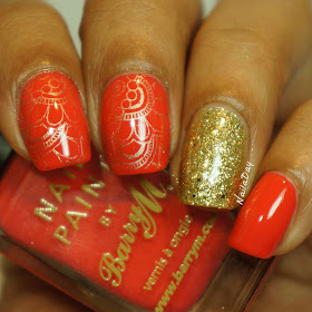 NailaDay: Barry M Coral and China Glaze Blonde Bombshell Skittlette