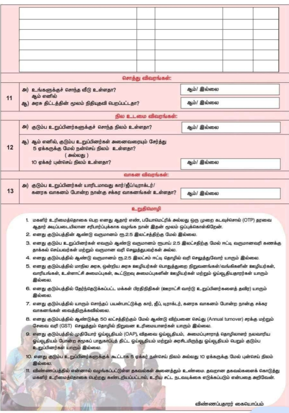 Kalagnar Uthavi thogai application form pdf download