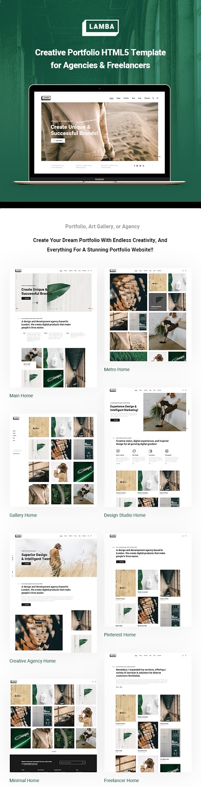 Creative Portfolio & Agency HTML5 Template 