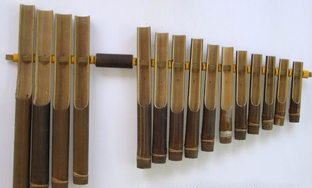 Angklung is a musical instrument of this type played by being hit parts of the bamboo stem segments