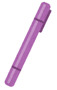 マーカーのイラスト(紫) 