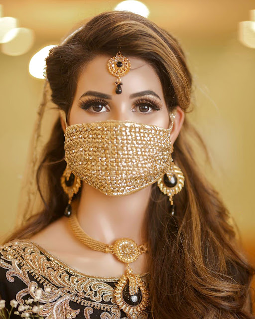 Trendy Fashion Bridal face mask Ideas Design at Wedding - WallpaperDPs