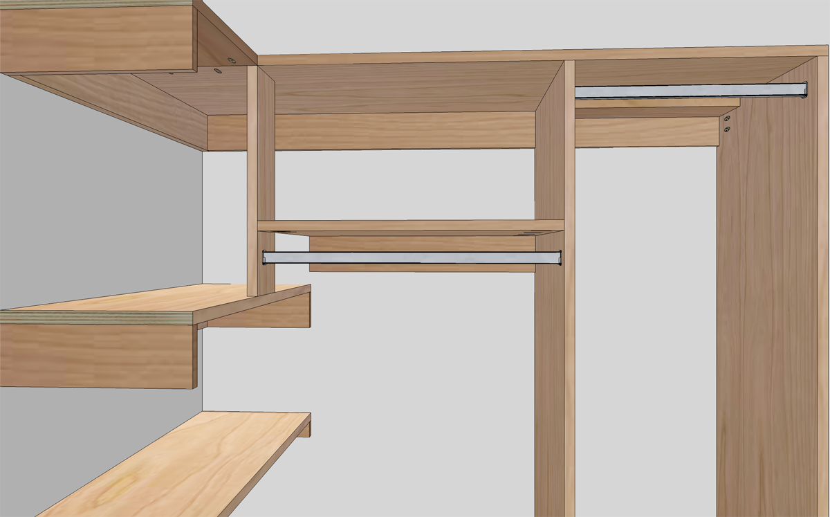 Step In Closet Organizer Plans