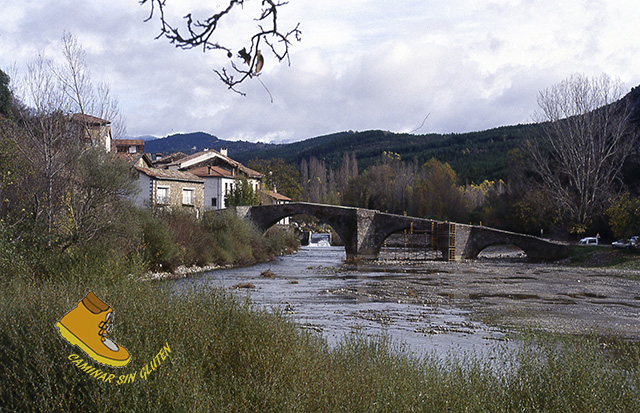Puente sobre el río Esca en Burgui. Otoño 2002