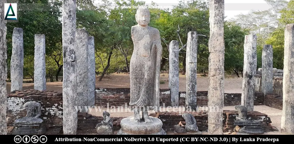 The standing Buddha image