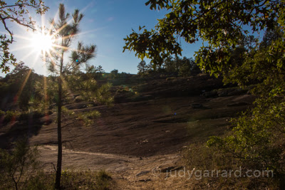 Sun flare at Arabia Mountain