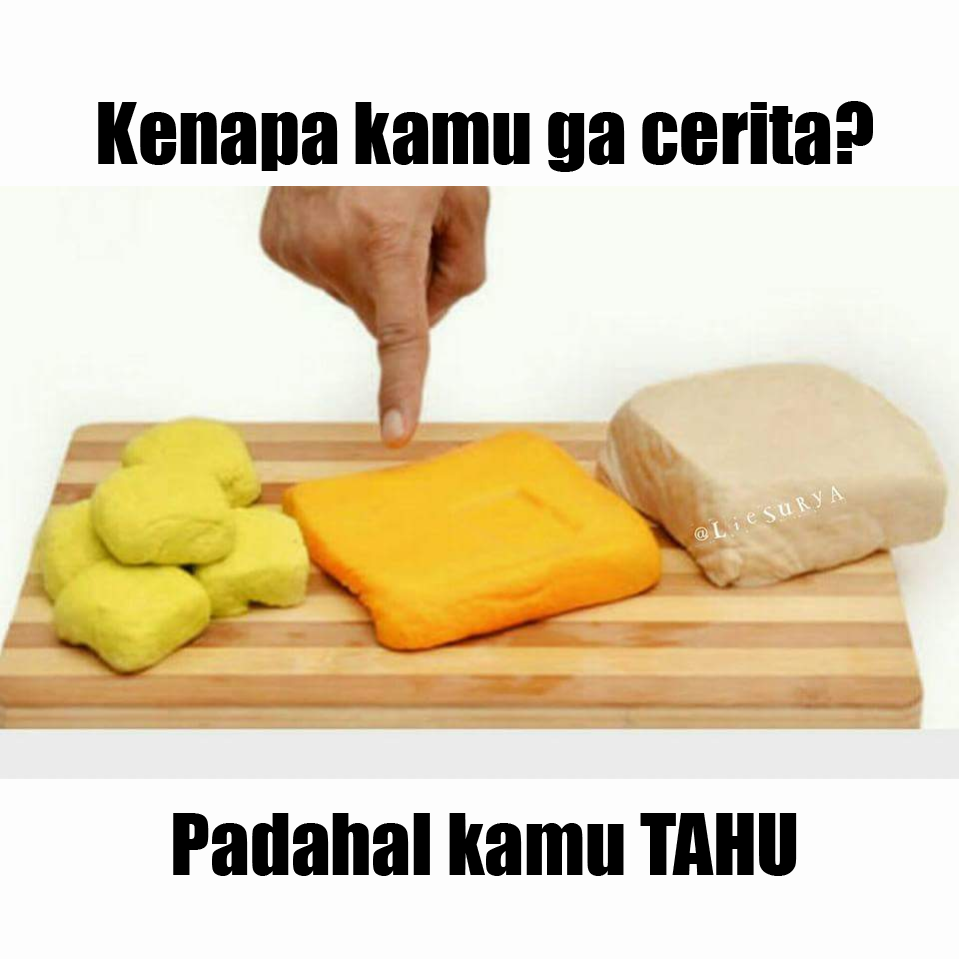 16 Gambar Meme Lucu tentang TAHU yang bikin Ngakak 