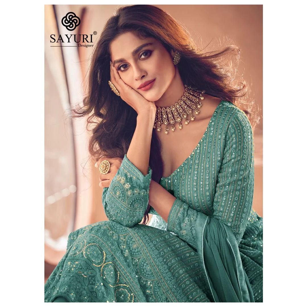 Noor Gold Florish Sayuri Georgette Indo Western Pair