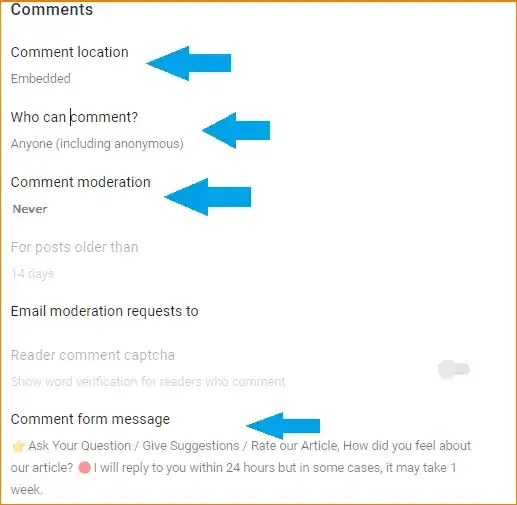 Comment Moderation,Blogger Comment Moderation,comment moderation off kaise kare,blogger me comment moderation off kaise kare,comment moderation off